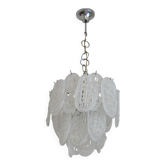 Lustre Mazzega italien vintage en verre texturé, années 1960–1970