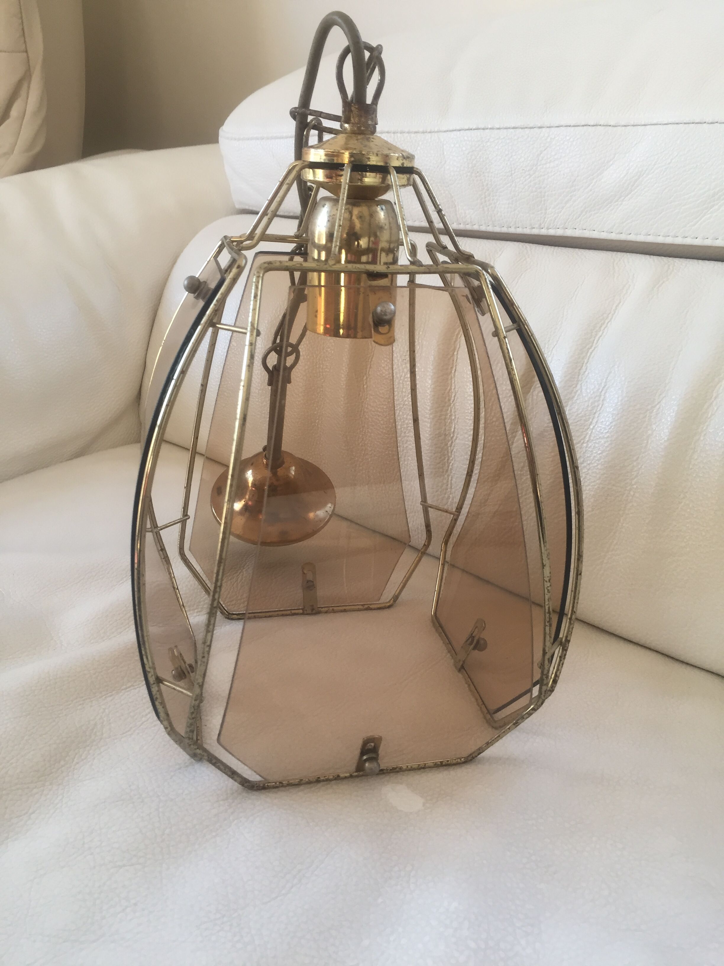 Vintage glass chandelier