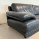 3-seater navy blue leather sofa by Natuzzi