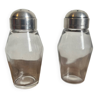 Maison Christofle France salt and pepper shaker in silver metal