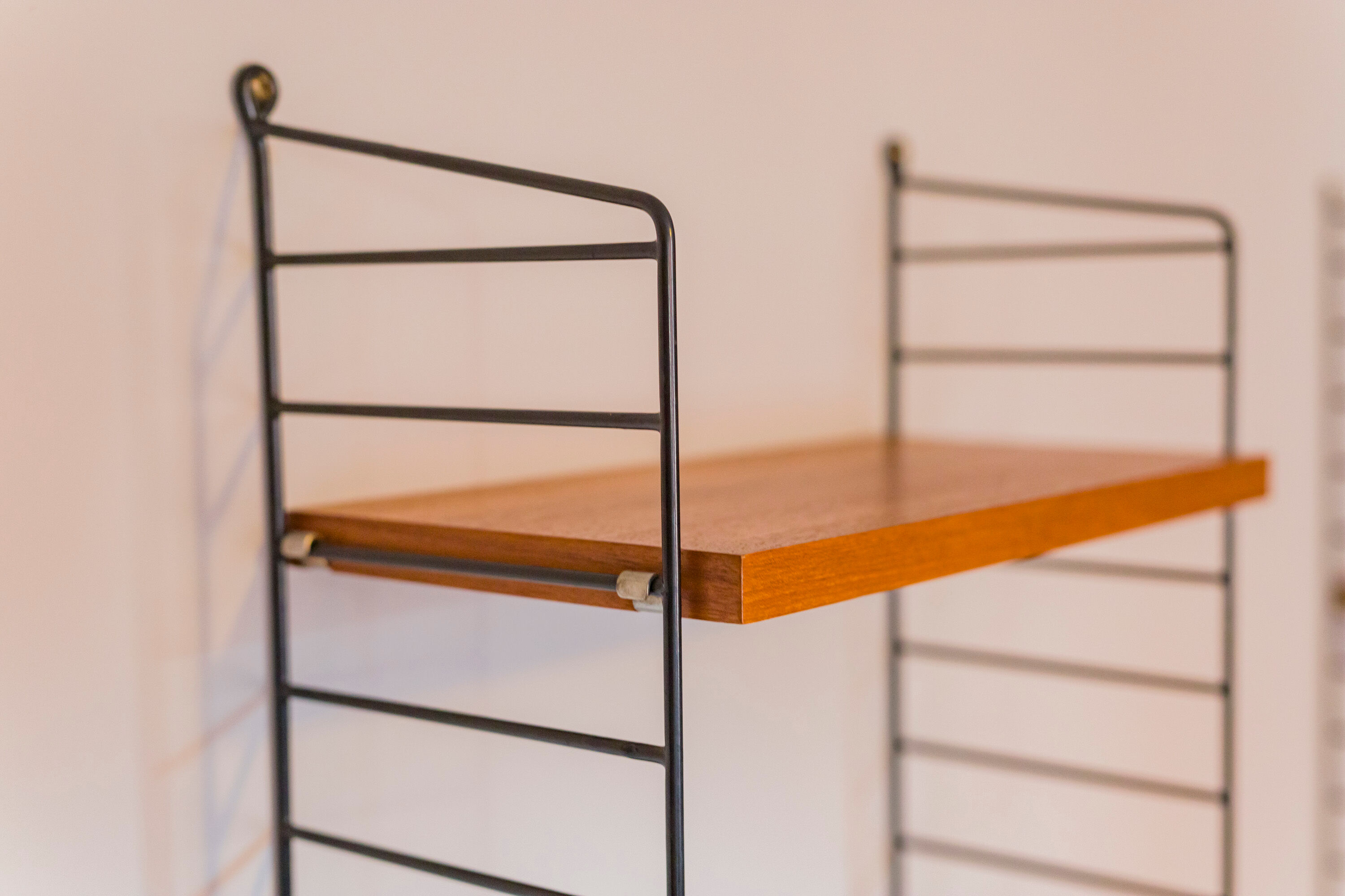 Teak Modular Wall Shelf by Nils Strinning for String, 1960s