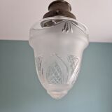 Crystal pendant lamp, Val Saint-Lambert, early twentieth century