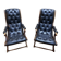 Paire de fauteuils anglais chesteefield en cuir noir