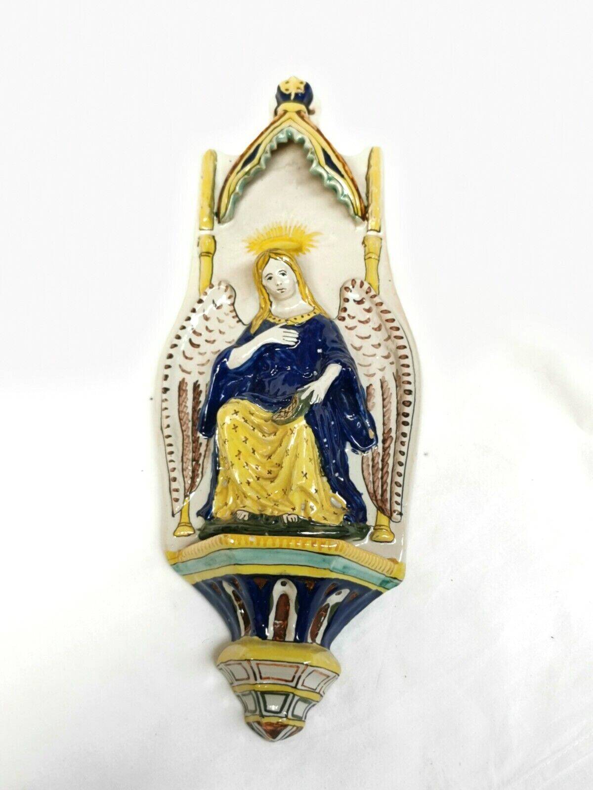 Former font of collection in faience of quimper hb. angel