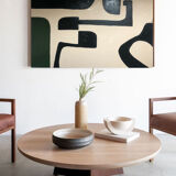 Abstract painting geometric shapes 100x81cm contemporary