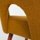 Chaise 'Shell' bouclé jaune ocre, années 1960