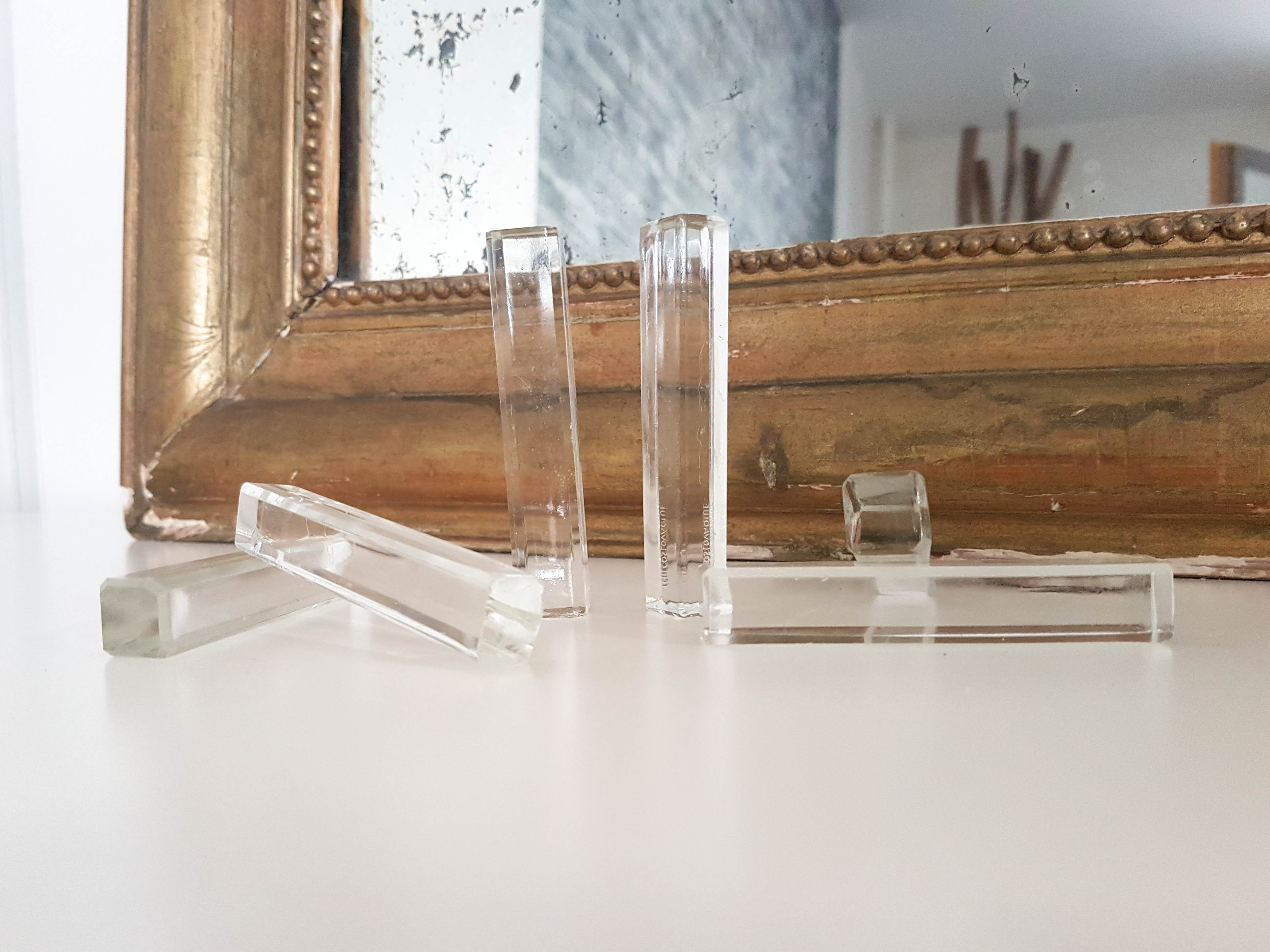 Lot de 6 porte-couteaux en cristal Tchécoslovaque