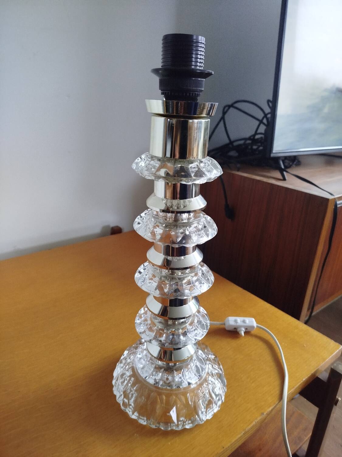 Iconic Carl Fagerlund x Orrefors lamp – cut glass, 1960s