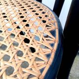 Pair of fmg bentwood and cane bistro chairs