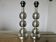 Pair of chrome metal lamps from the 70s.