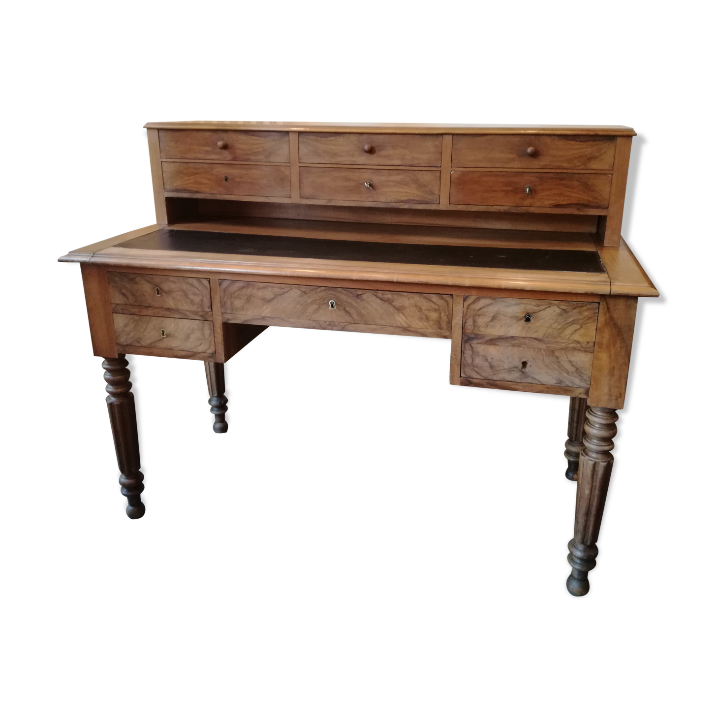 Louis Philippe 19th-century walnut desk Louis Philippe