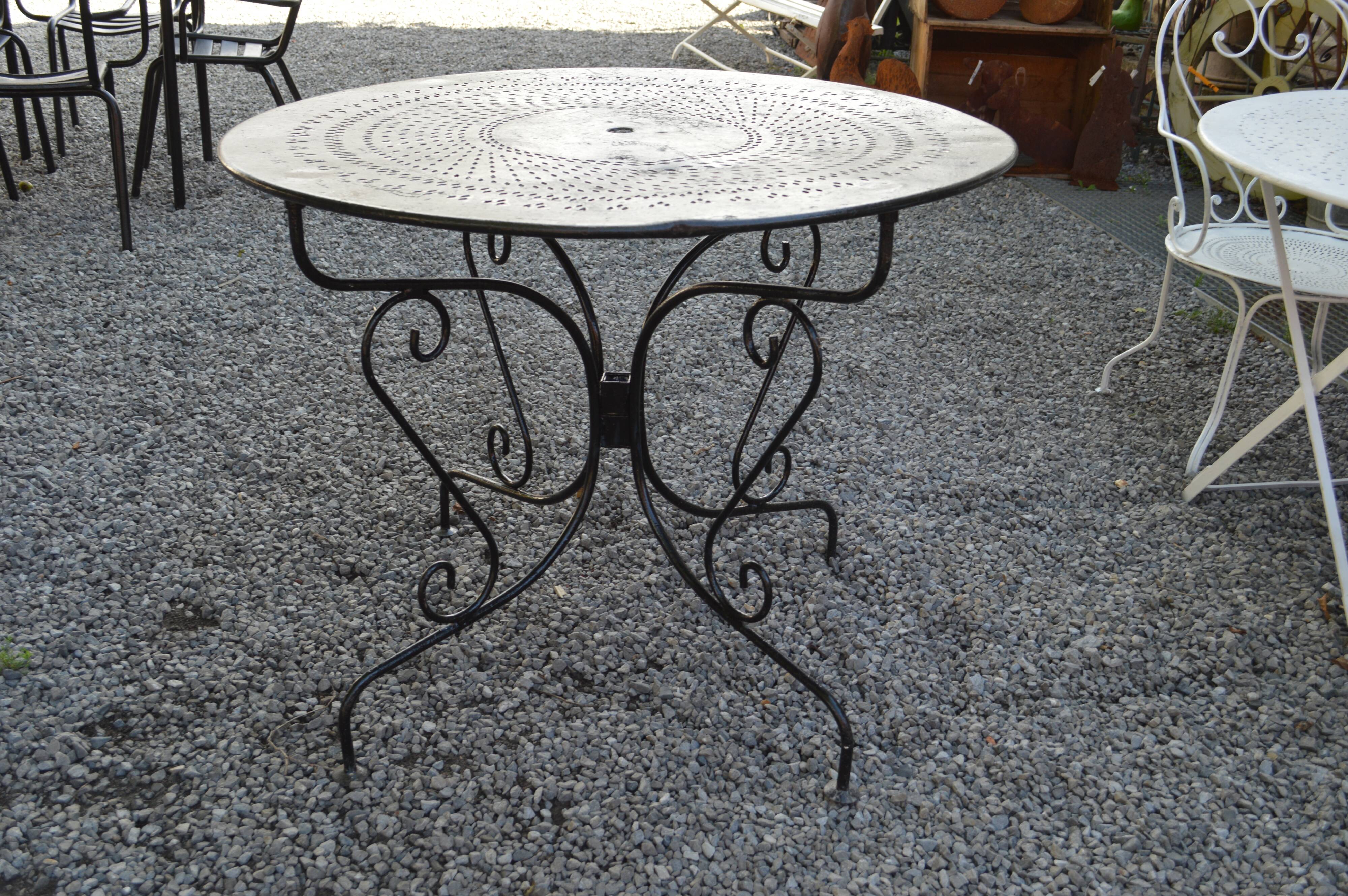 Wrought iron garden table