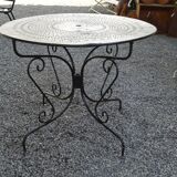 Wrought iron garden table