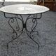 Wrought iron garden table