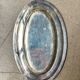 Oval silver-plated metal dish engraved "Restaurant Piccardi"