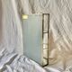 Small vintage display case in clear glass, mirrored glass and brass