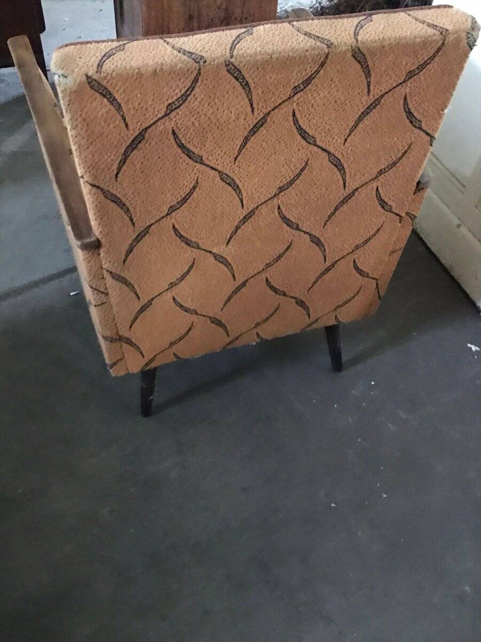 Set of 2 mid-century armchairs in walnut, brown colour - 1950s