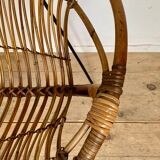 Rattan armchair basket