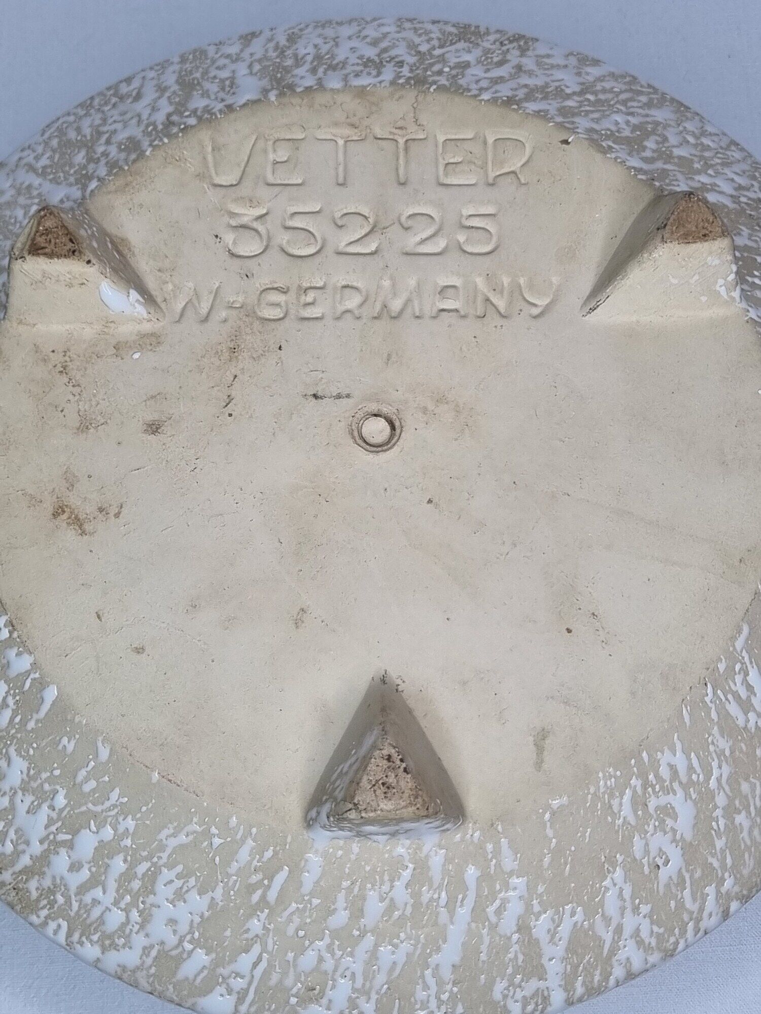 Jardinière vintage ronde tripode, Vetter, West Germany, 26 cm