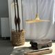 Small suspension, rattan luminaire in hat shape D:60cm