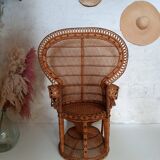 Fauteuil Emmanuelle rotin Kok Maison 1970