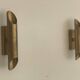 Pair of brass wall lights with Italian mid-century design, 1960, Italy.