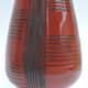 Vintage red ceramic vase scarified decoration elchinger 50' signed
