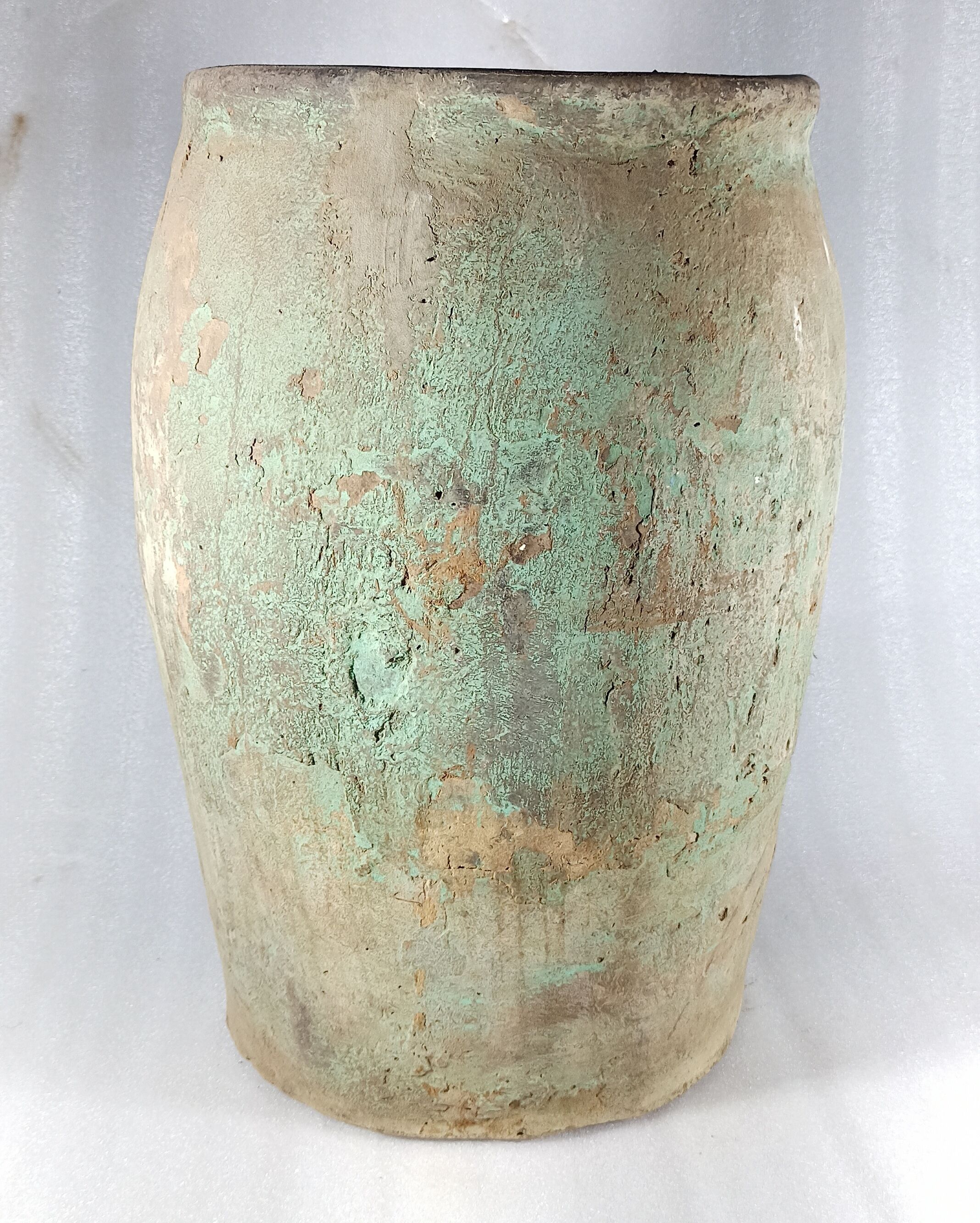 Green terracotta jar