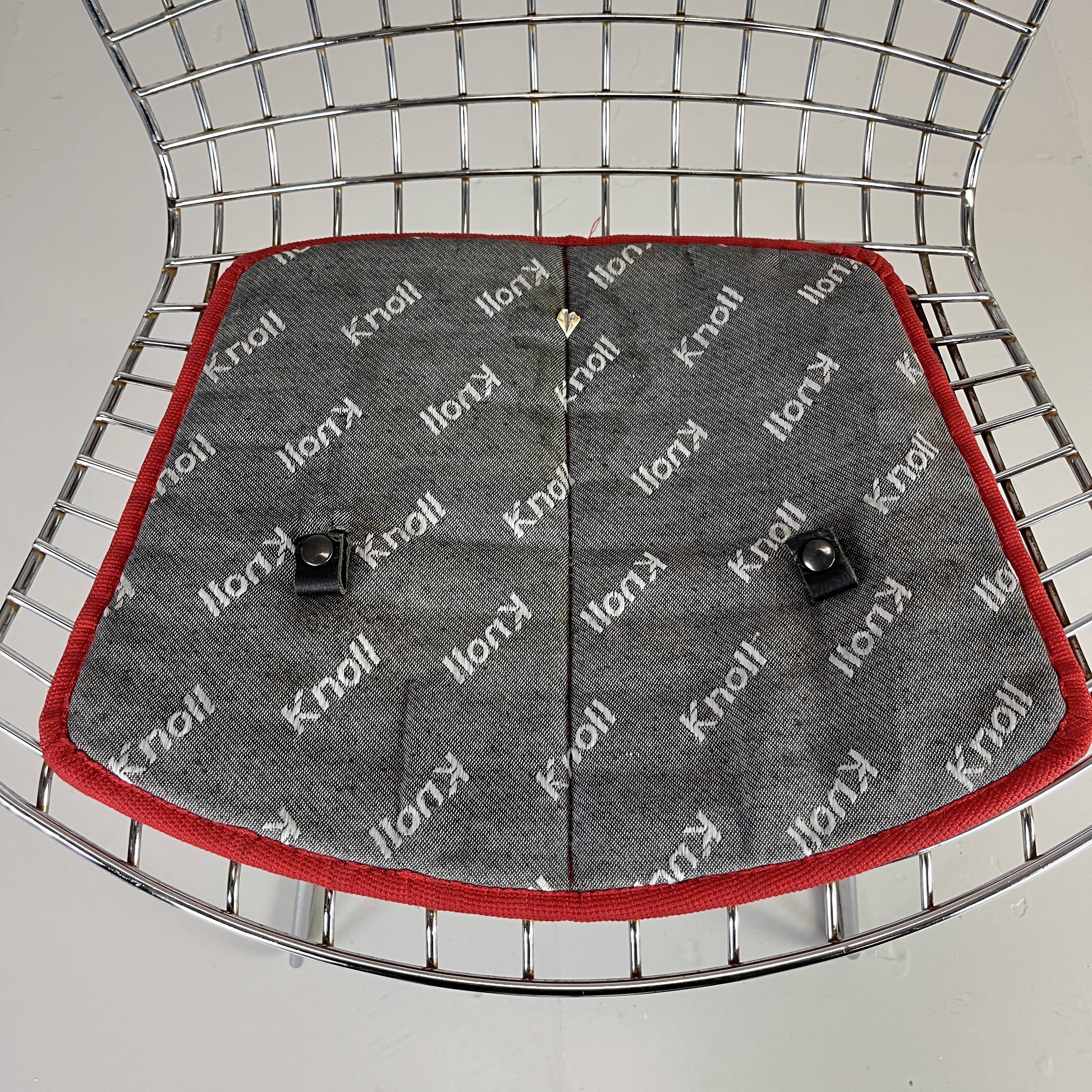 Vintage Bertoia side chair in chrome