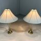 Hollywood Regency crystal & brass table lamps by Underwriters Laboratories Inc