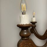 Louis XVI style wooden chandelier, 1890s