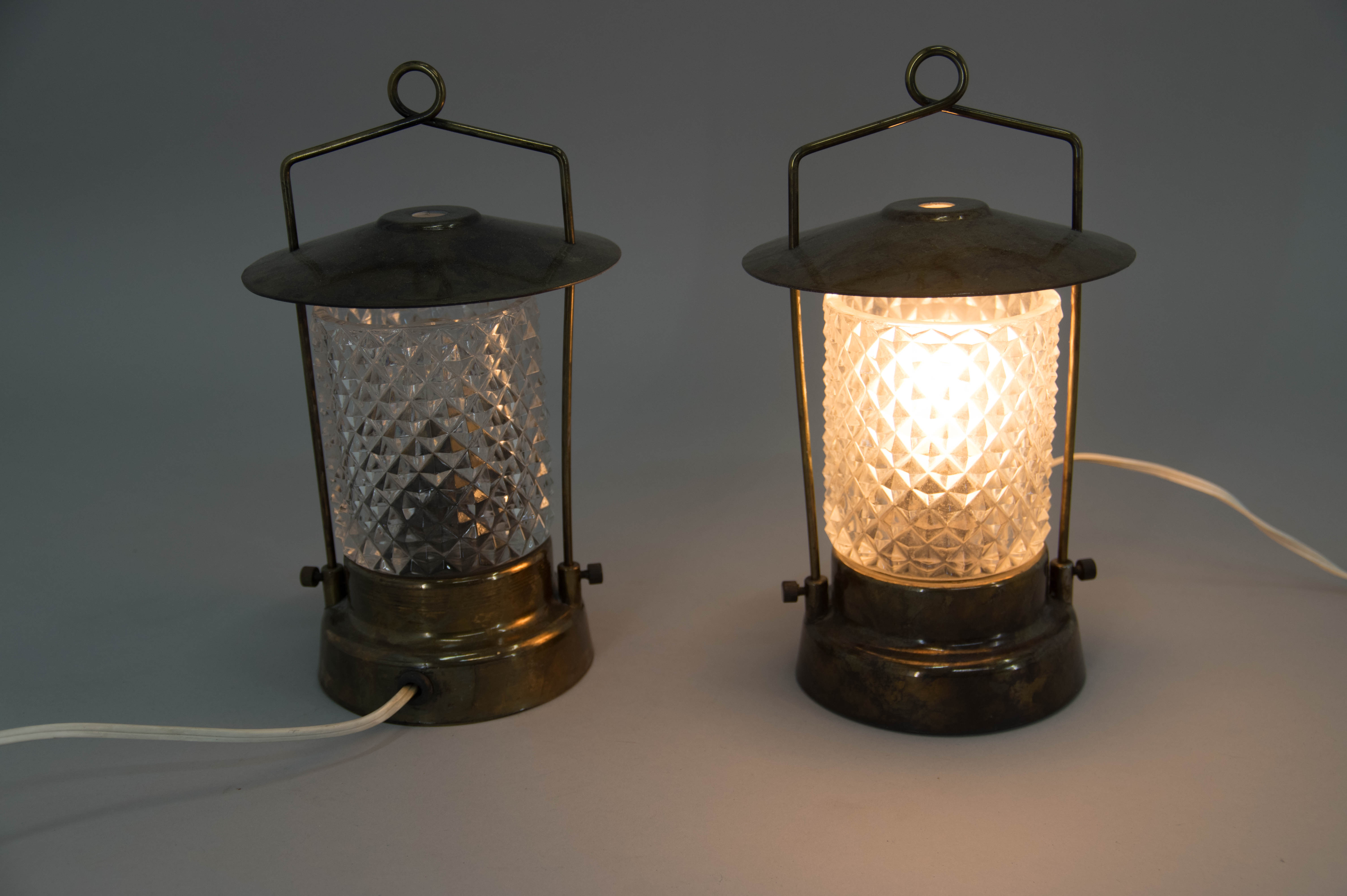Set of Two Table Lamps, Czechoslovakia, 1970s