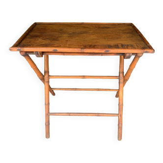 Table d'appoint pliante en bambou