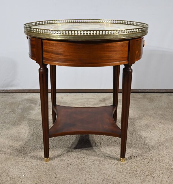 Table bouillotte en acajou, style Louis XVI, fin XIXème
