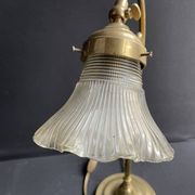 Table lamp – Golden brass and molded glass