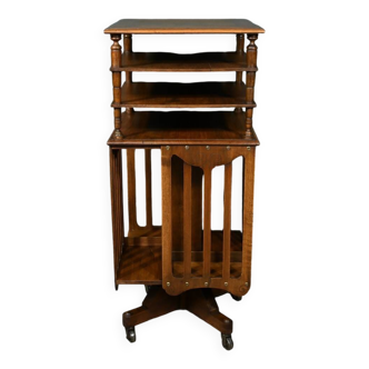 Revolving Walnut Bookcase, stamped G.Lancelin – 1900