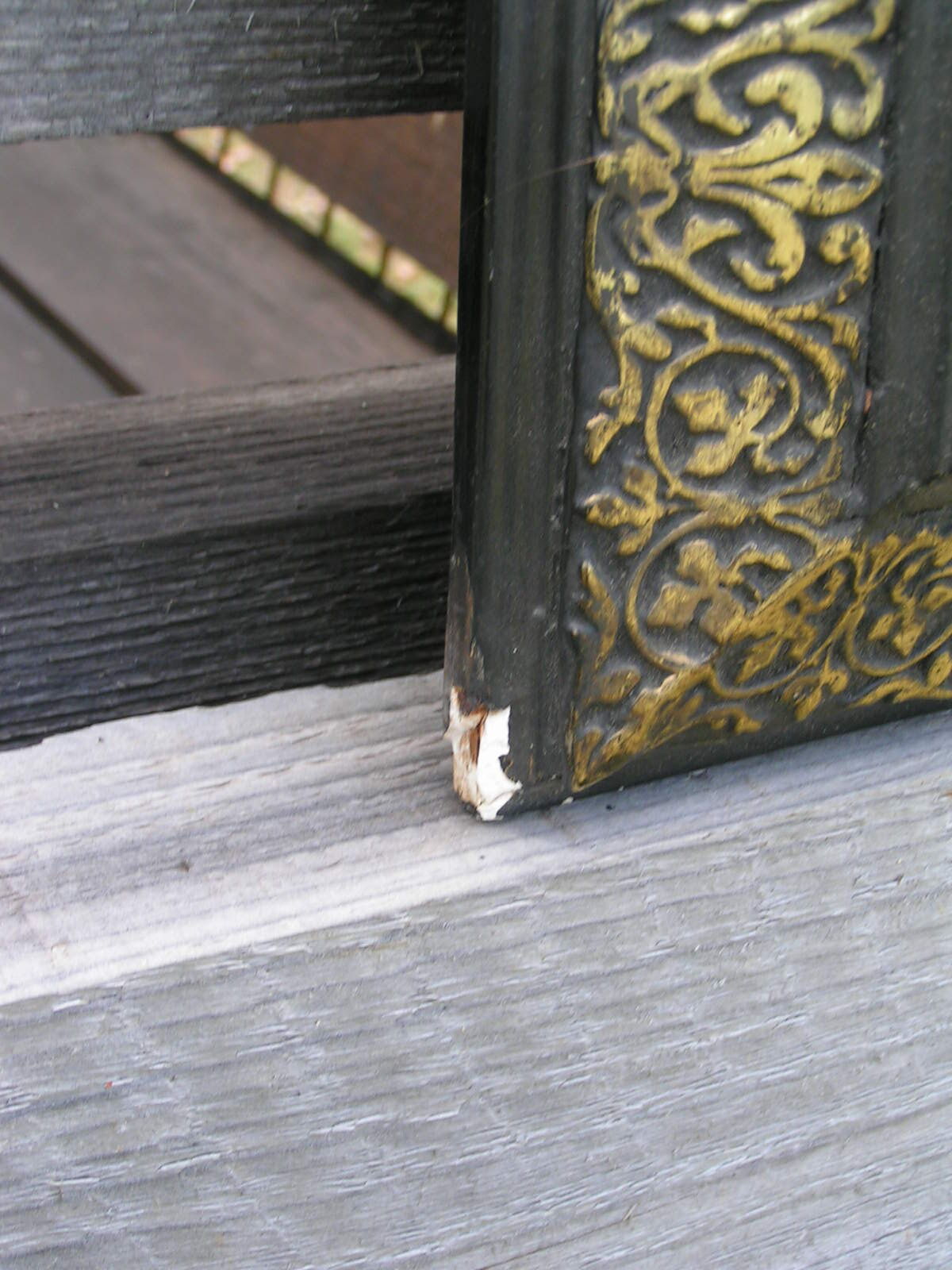 Napoleon III mirror in repelled brass