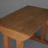 Table d'appoint ou bureau constructiviste vintage en chêne, années 1930