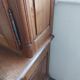 Showcase library with two sections in solid oak.