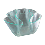 Plexiglass vase 1970 shape handkerchief 5 compartments 21 cm x 17 high