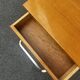 Vintage wooden bedside table / side table with tapered legs.