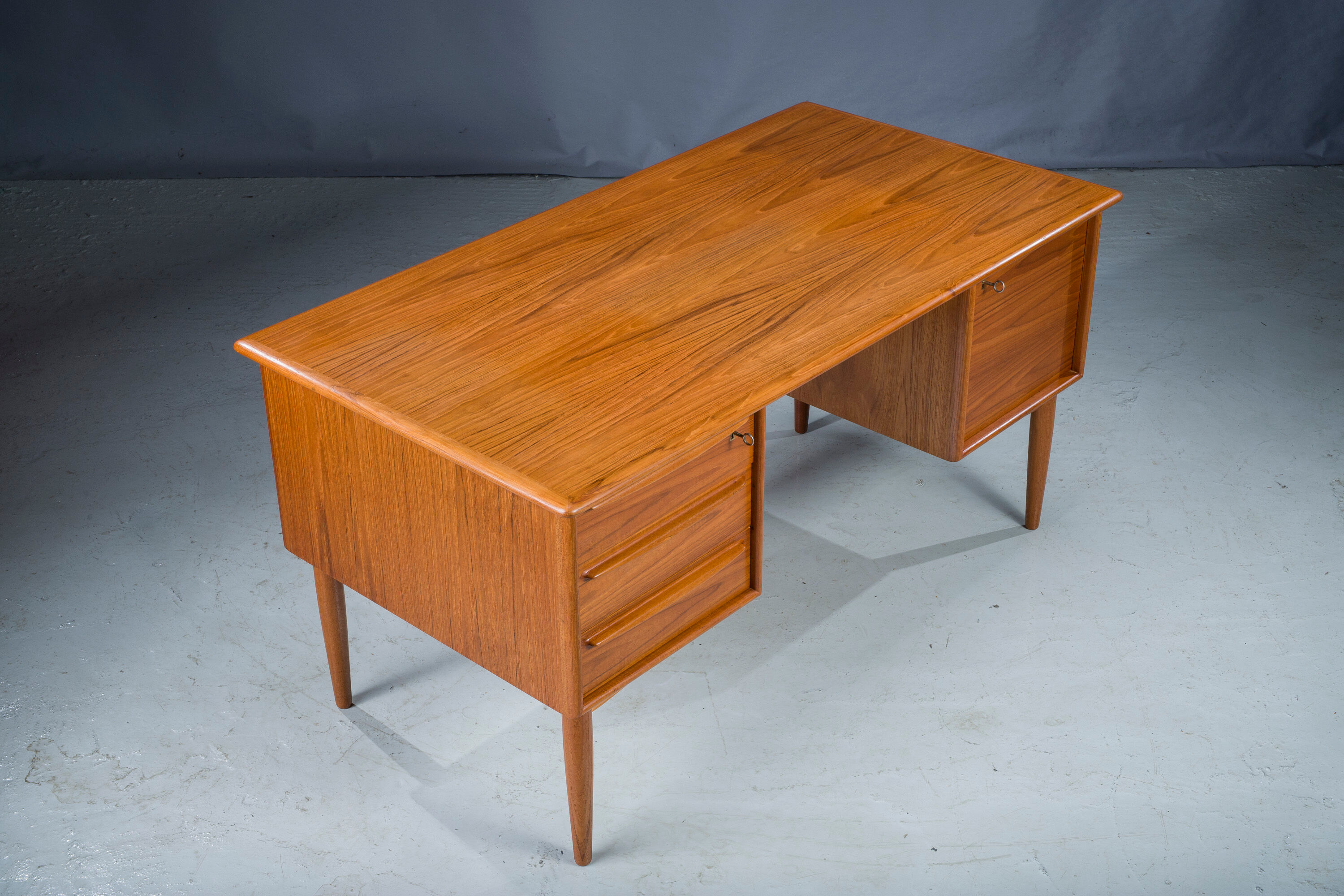Mid-Century Danish Modern Desk Teak by Svend Madsen for Falster, 1970s