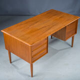 Mid-Century Danish Modern Desk Teak by Svend Madsen for Falster, 1970s