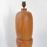 Wooden lamp foot turned vintage 1970