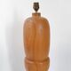 Pied de lampe en bois tourné vintage 1970
