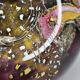 Glass vase - signed - gold leaf - Art Nouveau influence