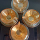 Vintage orange glass Gondolo cups