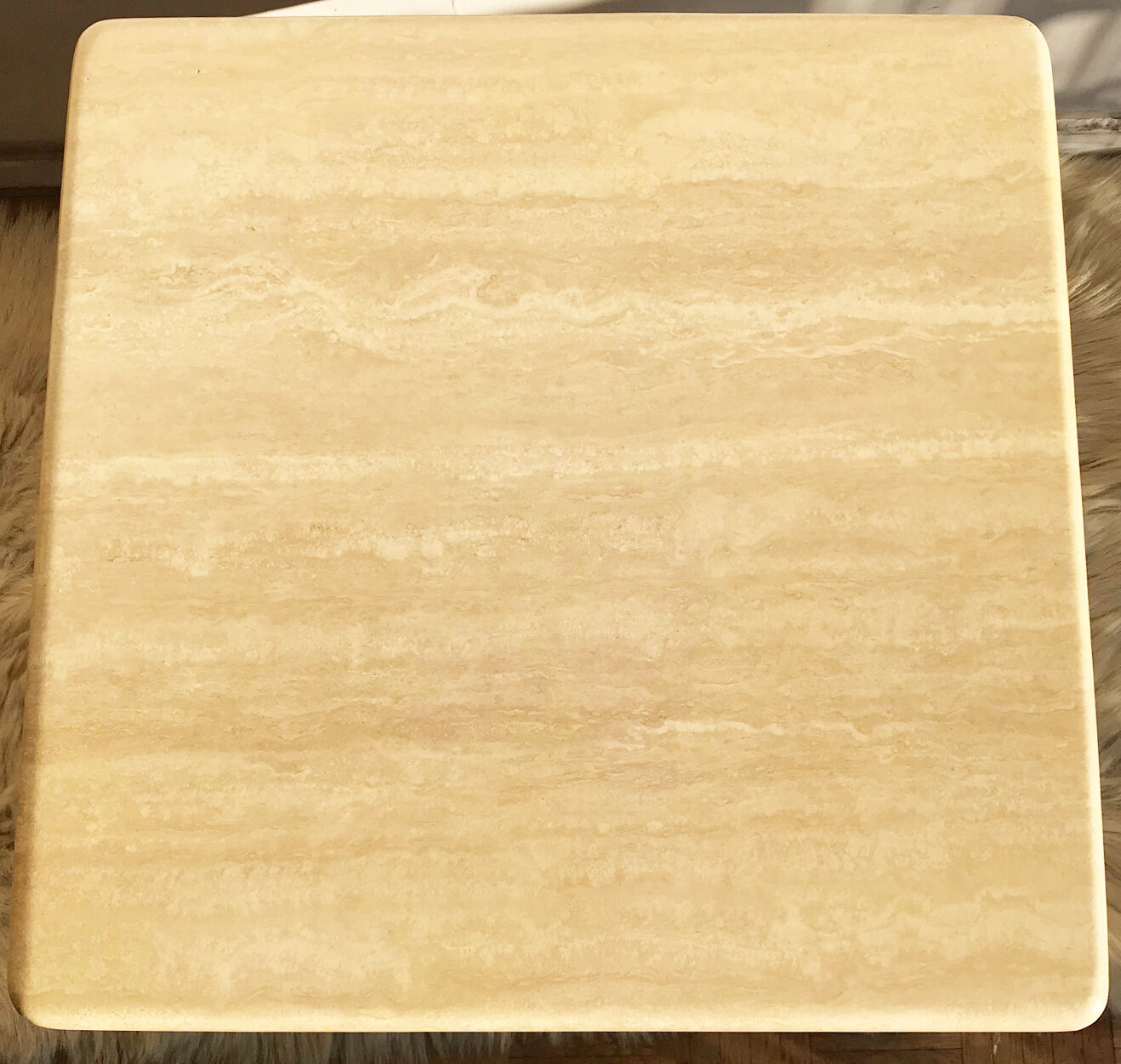 Square travertine coffee table - 60 x 60 cm