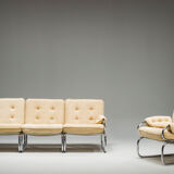 Three-Seater Borkum Sofa and Armchairs by Johan Bertil Häggström for Ikea, 1970s, Set of 2