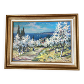Signed painting Oil on canvas dimensions: height - 52 cm - length - 68 cm